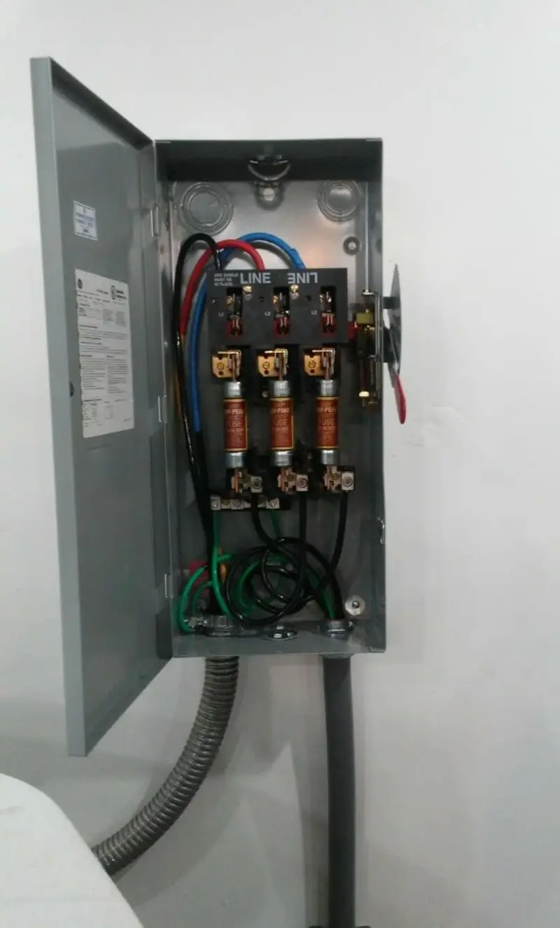 Three-phase disconnect switch installed for Electrical Wiring & Rewiring in Boxborough
